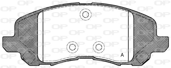 OPEN PARTS Комплект тормозных колодок, дисковый тормоз BPA0804.20